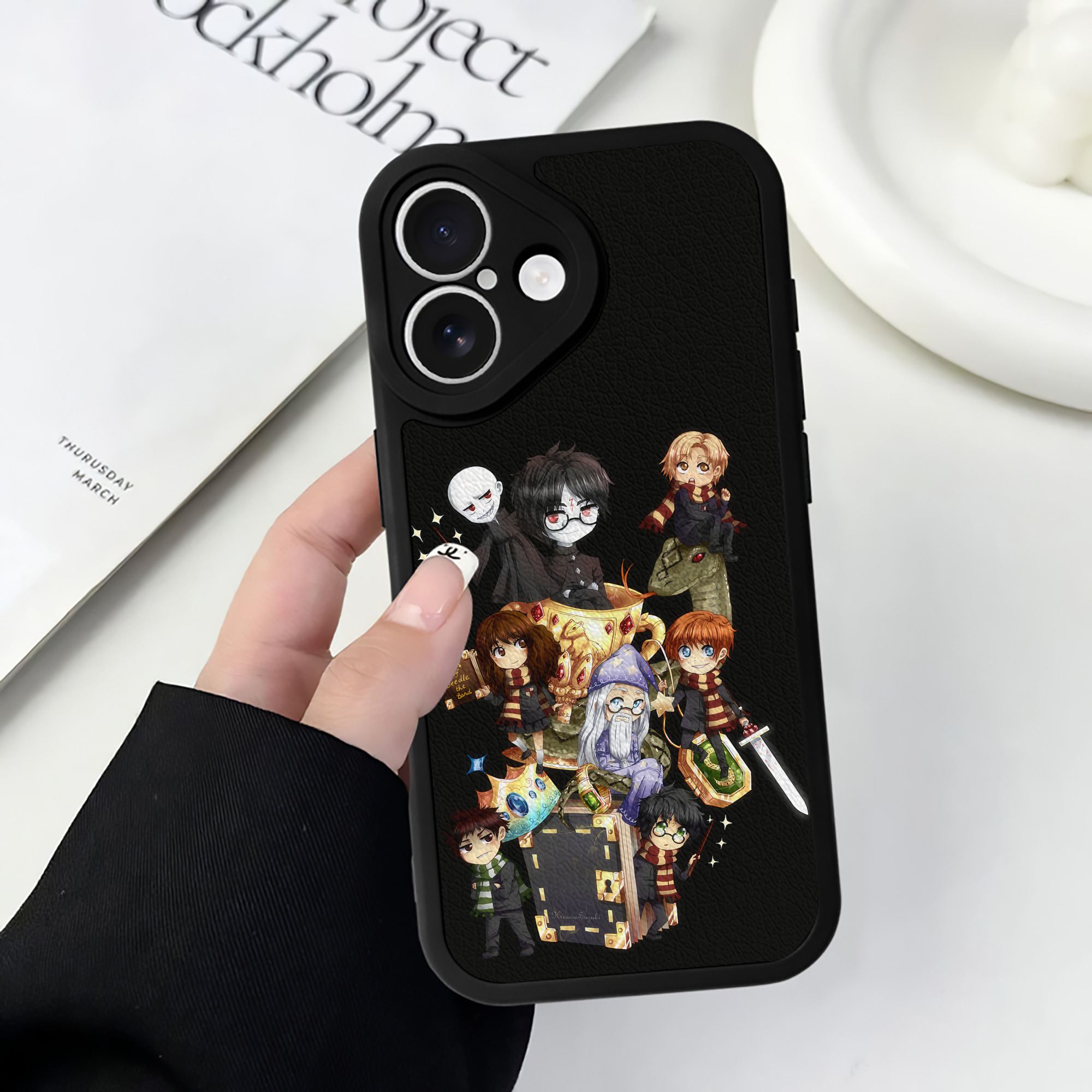 （画像用） Harry Potter ハリー・ポッターシリーズ 【iPhone 16シリーズ対応】シリコンスマホケース（レザー調） 材質：シリコン